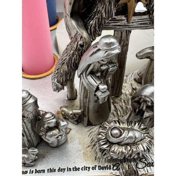 Dicksons Christmas Nativity Advent Book Figurine Candle Holder Resin Wreath READ - Picture 4 of 16